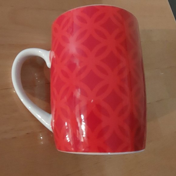 2013 Starbucks holiday ceramic mug poinsettia and snowflake 11 fl oz - Picture 4 of 8